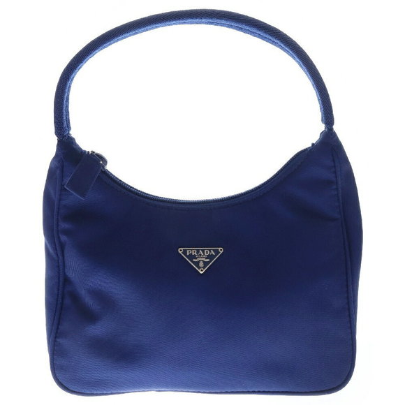 Prada Blue Shoulder Tessuto Bag Triangle Bag Nylon - Picture 1 of 6